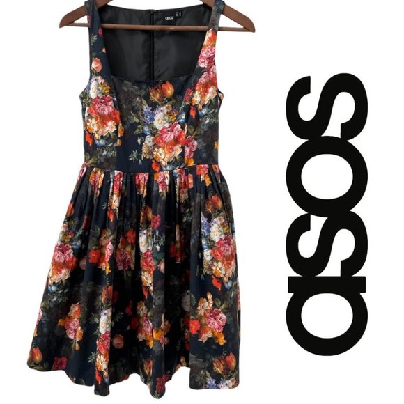 ASOS Dresses & Skirts - ASOS A-Line floral dress with crinolin size 4